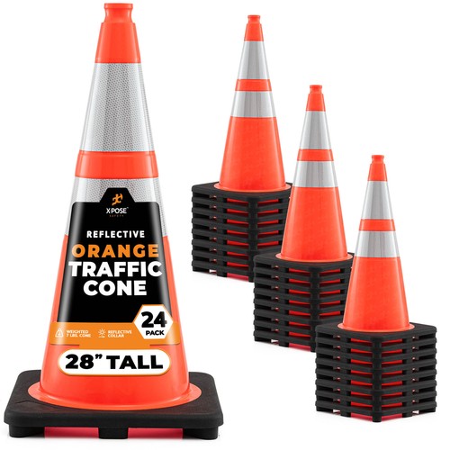 Pack orange traffic cones - 24,